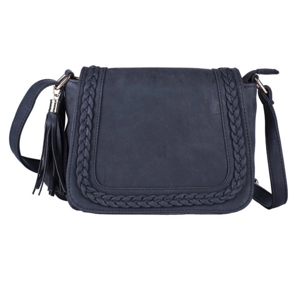 Bags Black Faux Leather Boho Braided Crossbody Bag Poshmark